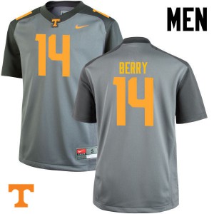 Mens Eric Berry Gray Tennessee Volunteers #14 NCAA Jerseys