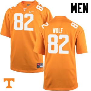 Men's Ethan Wolf Orange Tennessee Volunteers #82 NCAA Jerseys