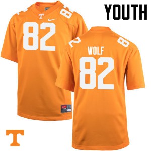 Youth Ethan Wolf Orange Vols #82 Official Jersey