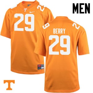 Men's Evan Berry Orange Vols #29 NCAA Jersey