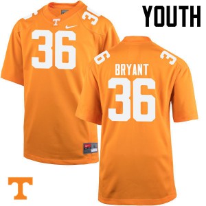 Youth Gavin Bryant Orange Tennessee Vols #36 Embroidery Jerseys