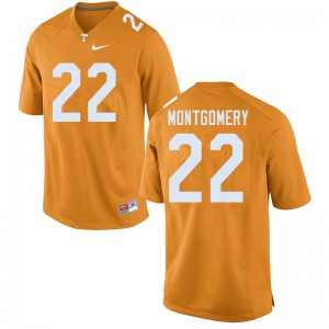 Mens Isaiah Montgomery Orange Tennessee Vols #22 Official Jersey