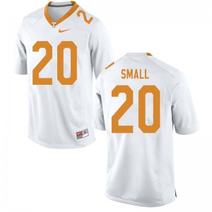 Men's Jabari Small White Tennessee #20 Football Jerseys