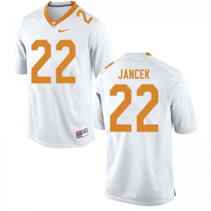 Men Jack Jancek White Tennessee Vols #22 Stitched Jersey