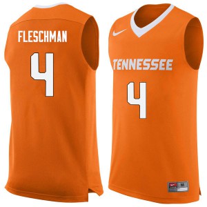 Mens Jacob Fleschman Orange Vols #4 University Jerseys
