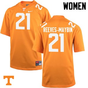Women's Jalen Reeves-Maybin Orange Tennessee Volunteers #21 Football Jersey