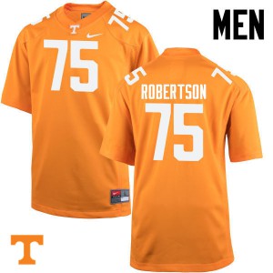 Men's Jashon Robertson Orange Tennessee #75 Stitch Jerseys