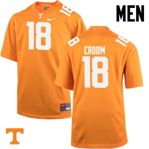 Mens Jason Croom Orange Tennessee Vols #18 University Jersey