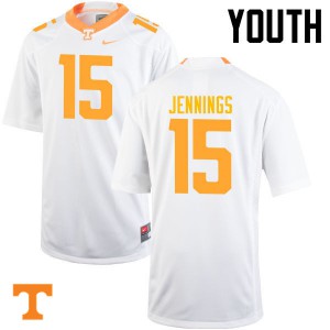 Youth Jauan Jennings White Tennessee Vols #15 Official Jerseys