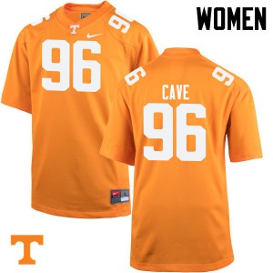 Women's Joey Cave Orange Tennessee Vols #96 College Jersey