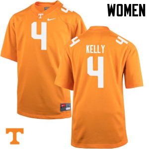 Womens John Kelly Orange Tennessee #4 NCAA Jersey