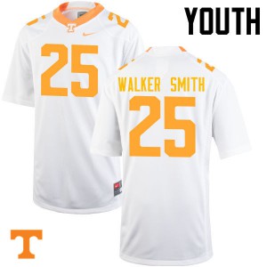 Youth Josh Walker Smith White Tennessee Vols #25 Stitch Jersey
