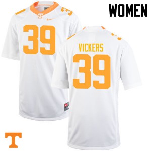 Women Kendal Vickers White Tennessee Vols #39 Official Jerseys