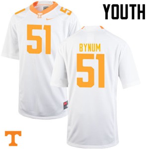 Youth Kenny Bynum White UT #51 Stitch Jersey