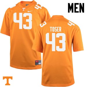 Men Laszlo Toser Orange Tennessee #43 Official Jerseys
