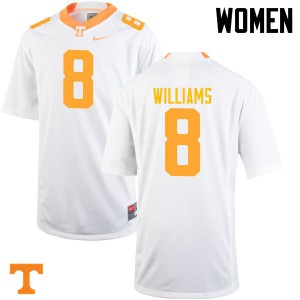Womens Latrell Williams White Tennessee #8 Official Jersey