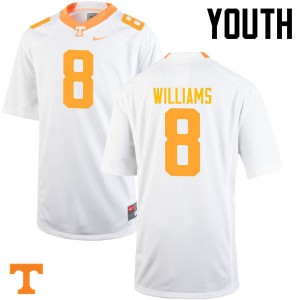 Youth Latrell Williams White Vols #8 NCAA Jerseys