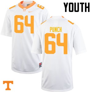 Youth Logan Punch White Vols #64 College Jerseys