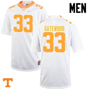 Men's MaLeik Gatewood White Tennessee #33 College Jerseys