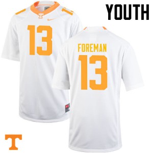Youth Malik Foreman White Tennessee #13 Official Jerseys