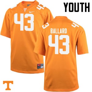 Youth Matt Ballard Orange UT #43 Stitch Jersey