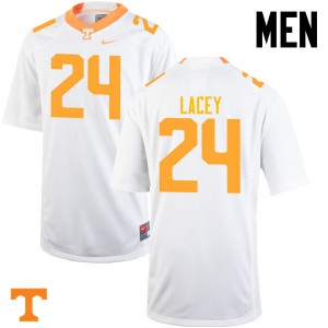Mens Michael Lacey White UT #24 Official Jersey