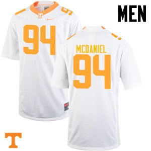 Mens Mykelle McDaniel White Tennessee Vols #94 Embroidery Jersey