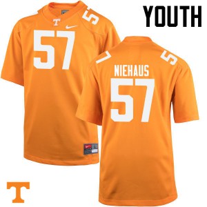 Youth Nathan Niehaus Orange UT #57 Football Jersey
