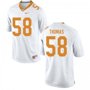 Men Omari Thomas White Tennessee Volunteers #58 Stitched Jerseys