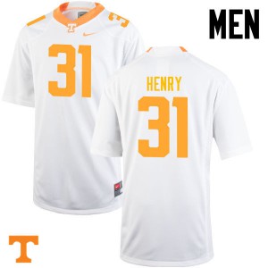 Mens Parker Henry White Tennessee Vols #31 College Jersey