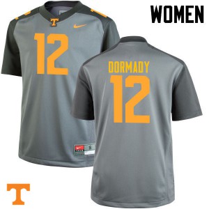 Womens Quinten Dormady Gray Tennessee #12 College Jerseys