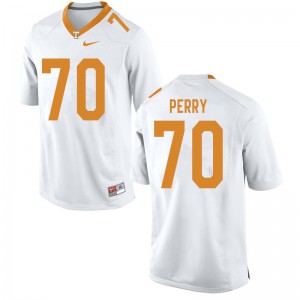 Men RJ Perry White Tennessee Vols #70 Player Jersey