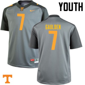 Youth Rashaan Gaulden Gray Tennessee Vols #7 Embroidery Jersey