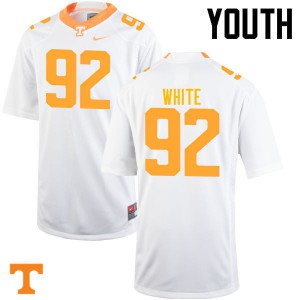 Youth Reggie White White Tennessee #92 Stitch Jersey