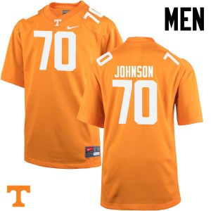 Men Ryan Johnson Orange Tennessee Vols #70 High School Jerseys
