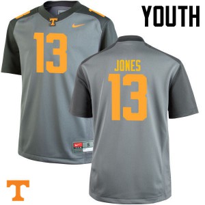 Youth Sheriron Jones Gray Tennessee #13 College Jerseys