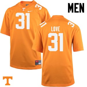 Men's Stedman Love Orange Tennessee Volunteers #31 Official Jerseys
