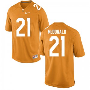 Men Tamarion McDonald Orange UT #21 Player Jerseys