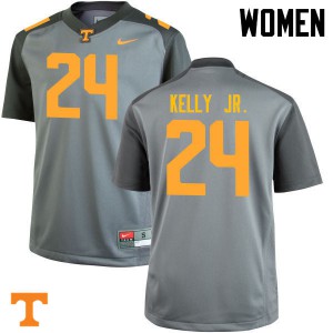 Womens Todd Kelly Jr. Gray Tennessee Vols #24 NCAA Jerseys