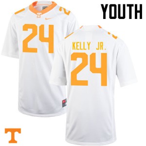 Youth Todd Kelly Jr. White UT #24 NCAA Jerseys