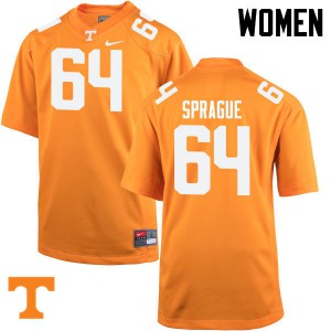 Women Tommy Sprague Orange UT #64 Player Jerseys