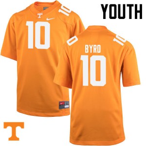 Youth Tyler Byrd Orange UT #10 Stitched Jerseys