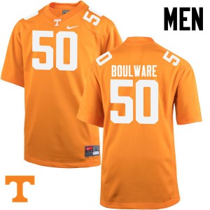 Men Venzell Boulware Orange Tennessee Volunteers #50 Football Jerseys