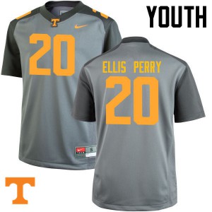Youth Vincent Ellis Perry Gray UT #20 Player Jersey