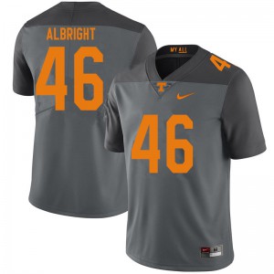 Mens Will Albright Gray Tennessee Volunteers #46 Stitch Jersey