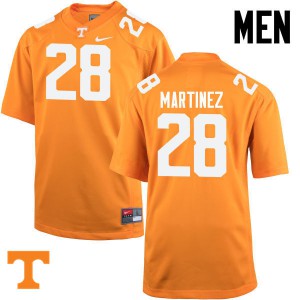 Mens Will Martinez Orange Tennessee #28 NCAA Jerseys