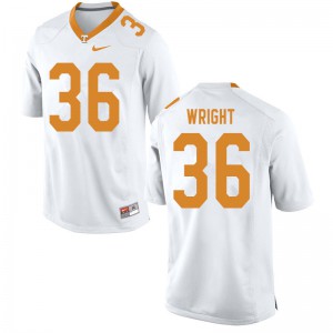 Men William Wright White Tennessee Volunteers #36 Player Jerseys