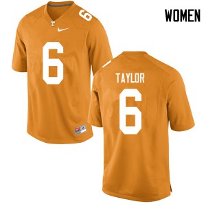 Women's Alontae Taylor Orange Tennessee Volunteers #6 Stitch Jersey