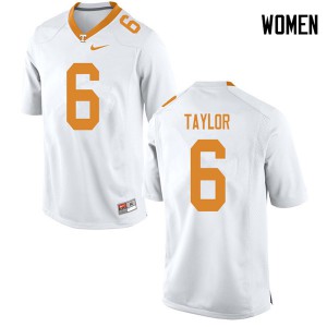 Women Alontae Taylor White Tennessee #6 NCAA Jersey