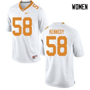 Womens Brandon Kennedy White UT #58 University Jerseys